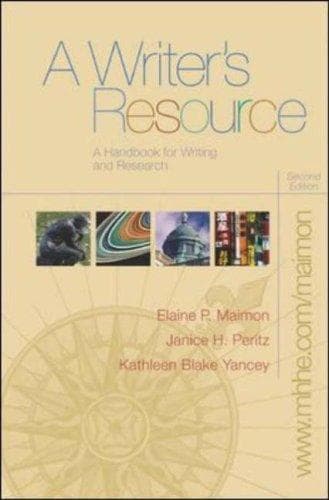 Cover image for A Writer's Resource (comb) with Student Access to Catalyst 2.0