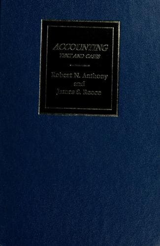 Cover image for Accounting, text and cases