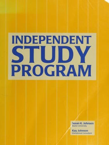 Cover image for Independent study program
