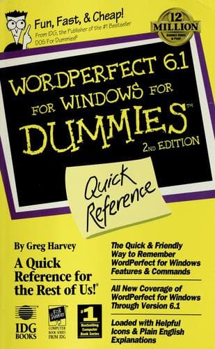 Cover image for WordPerfect 6.1 for Windows for dummies