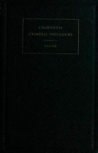 California criminal procedure
