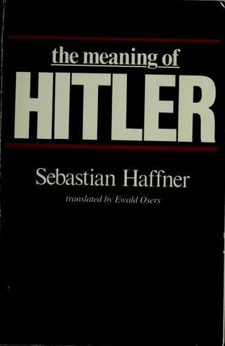 Cover image for The meaning of Hitler
