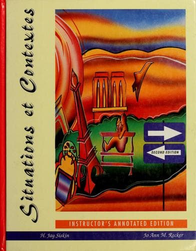 Cover image for Situations et contextes