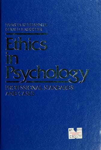 Cover image for Ethics in psychology