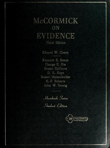 Cover image for McCormick on evidence.