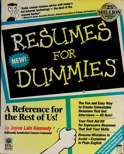 Cover image for Resumes For Dummies