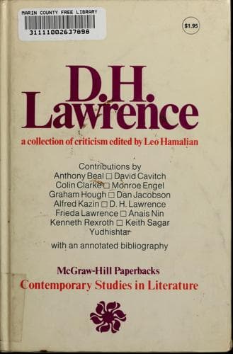 Cover image for D. H. Lawrence