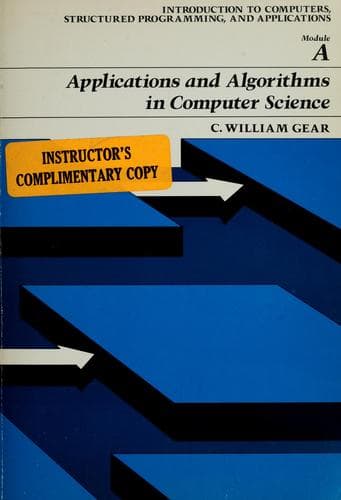 Cover image for Applications and algorithms in computer science