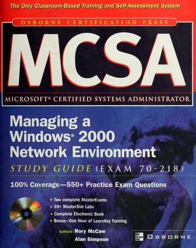 Cover image for MCSA managing a Windows 2000 network environment study guide