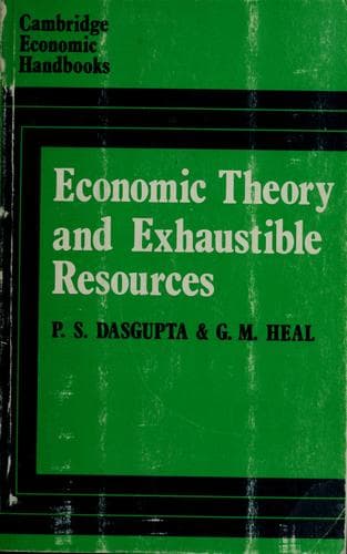 Cover image for Economic theory and exhaustible resources