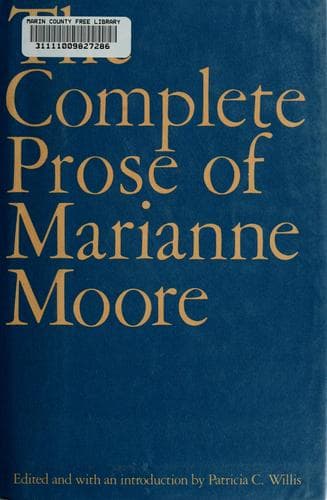 Cover image for The complete prose of Marianne Moore