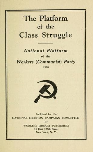 The platform of the class struggle