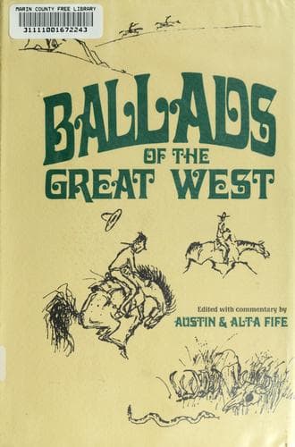 Cover image for Ballads of the great West.