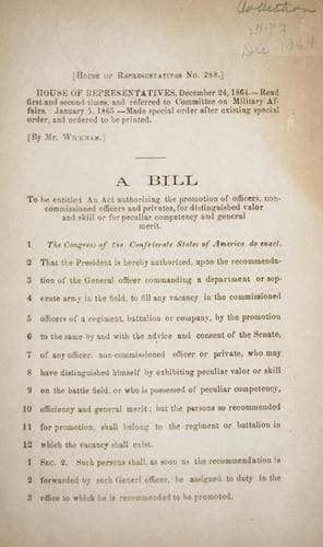 A bill to be entitled An act authorizing the promotion of officers, non-commissioned officers and privates