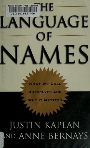 Cover image for The language of names
