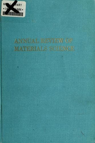 Cover image for Annual Review of Materials Science