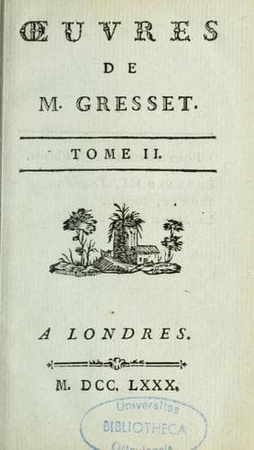 Œuvres de m. Gresset ...