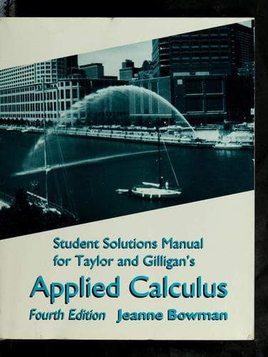 Cover image for Student solutions manual for Taylor and Gilligan's Applied calculus