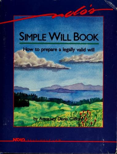 Cover image for Nolo's simple will book
