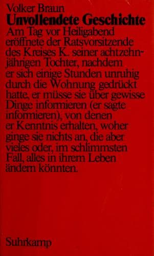 Cover image for Unvollendete Geschichte
