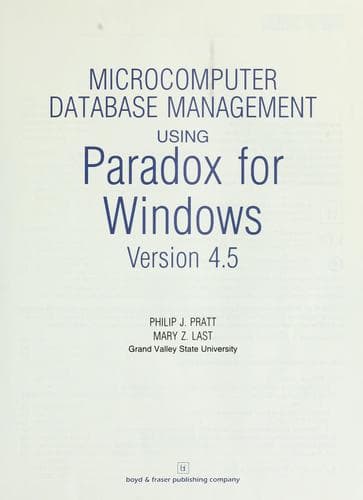 Cover image for Microcomputer database management using Paradox for Windows
