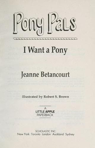 Cover image for I want a pony