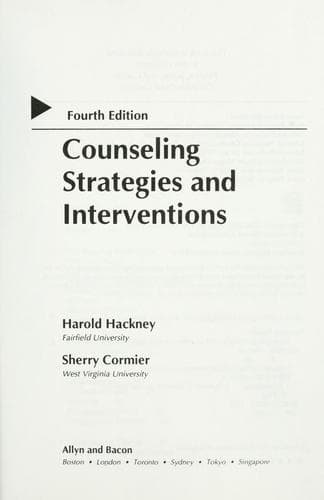 Cover image for Counseling strategies and interventions