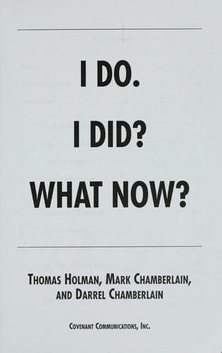 Cover image for I do. I did? What now?
