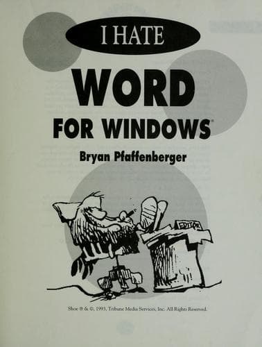 Cover image for I hate Word for Windows