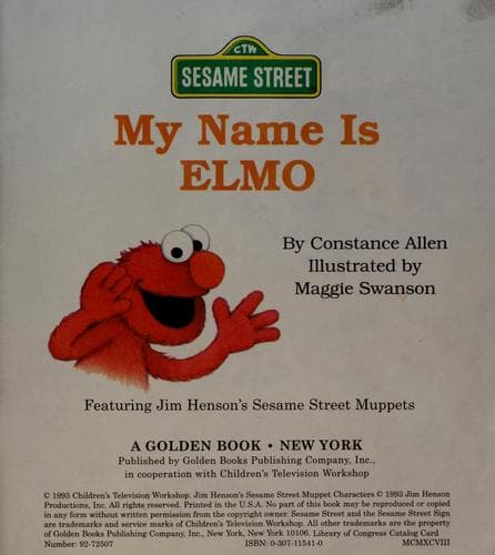 Cover image for My name is Elmo