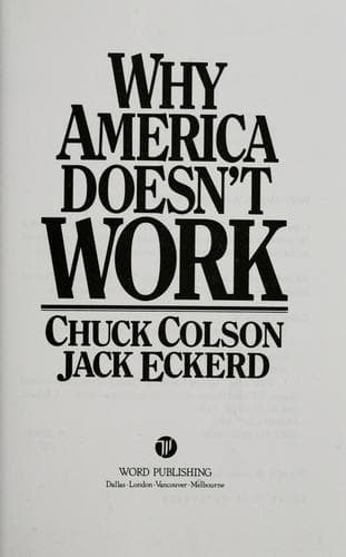 Cover image for Why America doesn't work