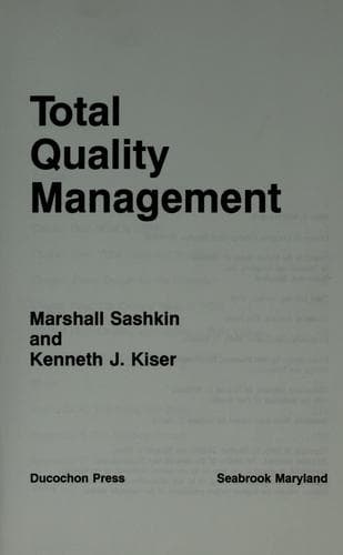 Cover image for Total quality management
