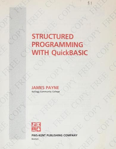 Cover image for Structured programming with QuickBASIC