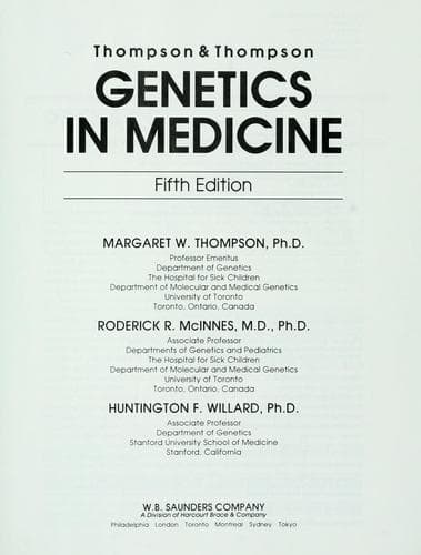 Cover image for Thompson & Thompson Genetics in medicine