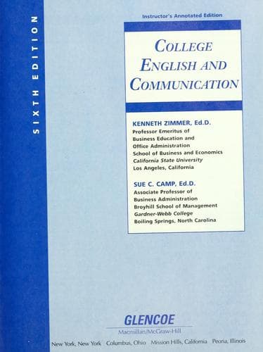 Cover image for College English and communication.