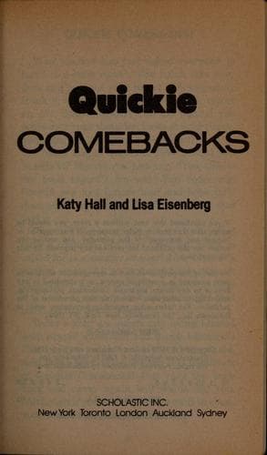 Cover image for Quickie Comebacks