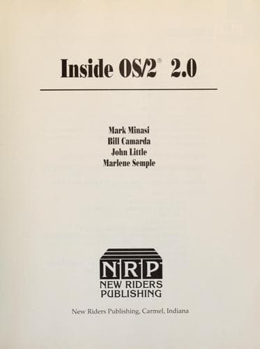 Cover image for Inside OS/2 2.0