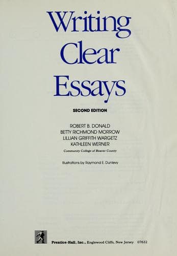Cover image for Writing clear essays