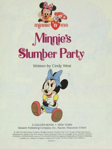 Cover image for Minnie's slumber party