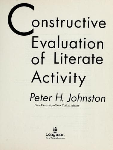 Cover image for Constructive evaluation of literate activity