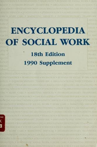 Cover image for Encyclopedia of social work
