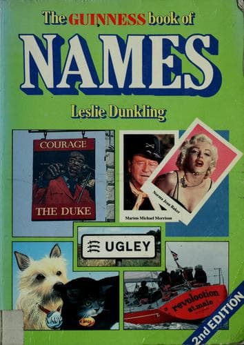 Cover image for The Guinness book of names
