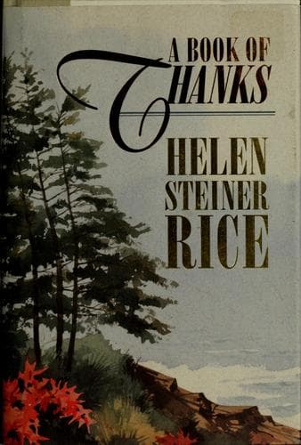 Cover image for A book of thanks