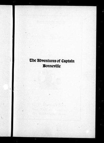 Cover image for Captain Bonneville