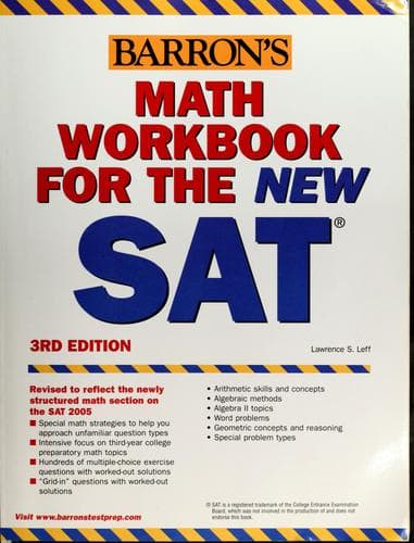 Cover image for Barron's math workbook for the new SAT