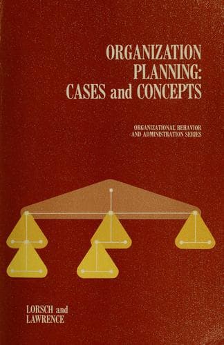 Cover image for Organization planning; cases and concepts.