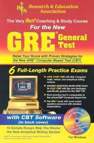 Cover image for GRE General CBT w/ CD-ROM (REA) - The Best Test Prep for the GRE (Test Preps)