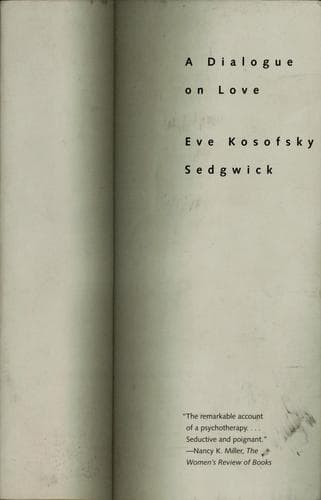 Cover image for A dialogue on love