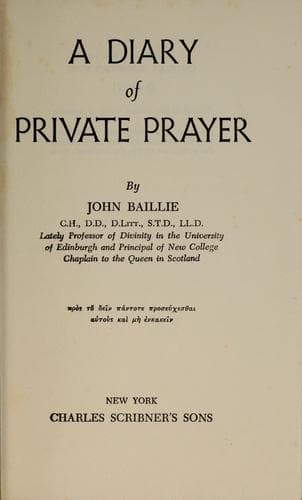 Cover image for A diary of private prayer.