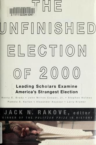 Cover image for The Unfinished Election of 2000
